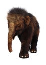 3D Rendering Woolly Mammoth Baby on White