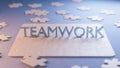 3d rendering The word teamwork