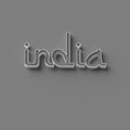 3D RENDERING WORDS `india`