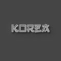 3D RENDERING WORDS `KOREA`