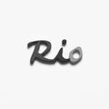 3D RENDERING WORDS `RIO` ON PLAIN BACKGROUND Royalty Free Stock Photo