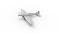 3d rendering of a world war two fighter airplane isolated in white background