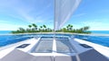 3D rendering of a yacht