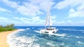 3D rendering of a yacht