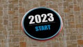 3d rendering of 2023 year start BTN Royalty Free Stock Photo