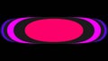 3D renderings. Abstract background with pink curved lines and black background. Color lines on a dark background. Circular prism