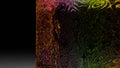 3D renderings. 3D high quality render. Artistic presentation template with pattern with waves and color reflections. Curves and