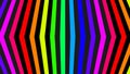 3D renderings.Vertical lines of colors and black lines forming a 3D effect. Triangular shaped lines with rainbow colors. Striped