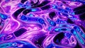 3d rendring abstract iridescent fluid background. Beautiful wavy glass surface of liquid with pattern, gradient color Royalty Free Stock Photo