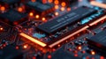Advanced cybersecurity protocols illustrated in a detailed 3D rendering