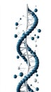 3D representation of a DNA helix structure showcasing the intricate arrangement of nucleotides and molecular bonds Royalty Free Stock Photo