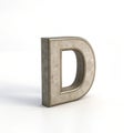 3D Alphabet Letter D isolated on white background Royalty Free Stock Photo