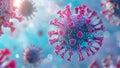 A 3D Representation of Viruses Under the Microscope: Infectious Agents Explored Royalty Free Stock Photo