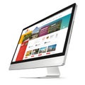 3D Web Page Isolated on White Background