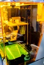 3d resin printer in interior showroom Royalty Free Stock Photo