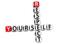 3D Respect Yourself Crossword on white background