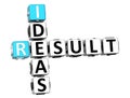 3D Result Ideas Crossword cube words Royalty Free Stock Photo
