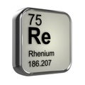 3d Rhenium element Royalty Free Stock Photo