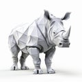 High-quality Fashion 3d Rhinoceros On White Background For Berliner Weisse