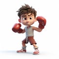 3d Riley Boxing: Playful And Dynamic Character In Isolated Setting