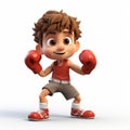 3d Riley Boxing: Playful And Dynamic Character In Isolated Setting