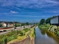 Canalside and Major Road at Stoke