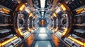3D Robot Floating in Zero Gravity Space Environment