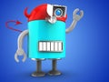 3d robot over blue Royalty Free Stock Photo