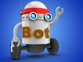 3d robot over blue Royalty Free Stock Photo