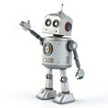 Robot standby 3D icon illustration