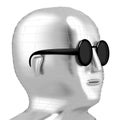 3D robot wearing sunglasses