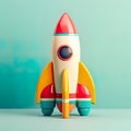 3D rocket model set against a backdrop, symbolizing the limitless possibilities of space exploration.