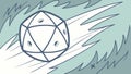 D20 role-playing die with abstract pattern, ideal for gaming and chance, vector design Generative AI Royalty Free Stock Photo
