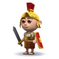 3d Roman soldier is ready Royalty Free Stock Photo