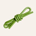 3d rope. elements for camping, hiking , summer camp, traveling, trip. icon isolated on white background. 3d rendering Royalty Free Stock Photo