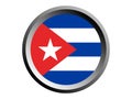 3D Round Flag of Cuba
