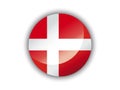 3D Round Flag of Denmark