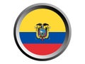 3D Round Flag of Ecuador
