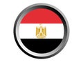 3D Round Flag of Egypt