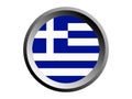 3D Round Flag of Greece