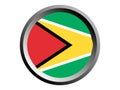 3D Round Flag of Guyana