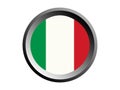 3D Round Flag of Italy Royalty Free Stock Photo