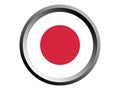 3D Round Flag of Japan