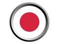 3D Round Flag of Japan Royalty Free Stock Photo