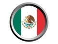 3D Round Flag of Mexico
