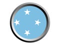 3D Round Flag of Micronesia