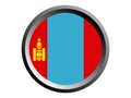3D Round Flag of Mongolia