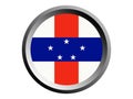 3D Round Flag of the Netherlands Antilles Royalty Free Stock Photo