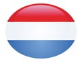 3D Round Flag of the Netherlands Royalty Free Stock Photo