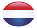 3D Round Flag of the Netherlands Royalty Free Stock Photo